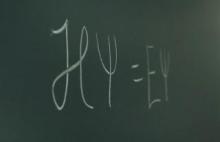 Schrödinger Equation on a blackboard
